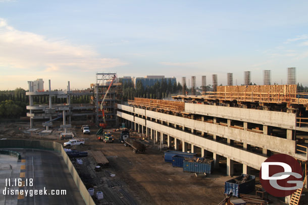 The tram stop side of the structure.