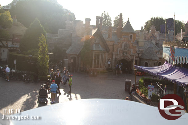 Peter Pan was greeting guests below.