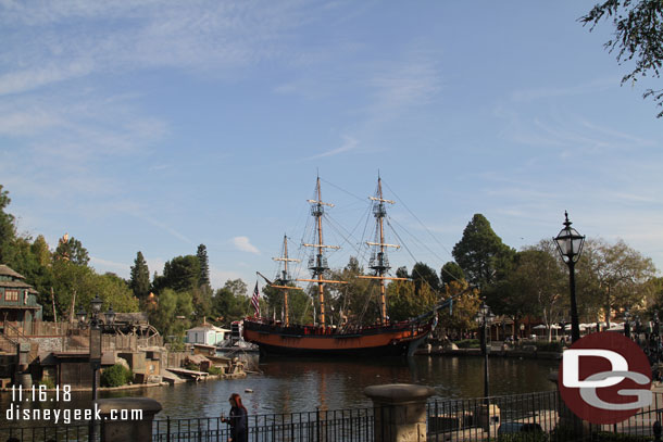 The Sailing Ship Columbia on the Rivers of America