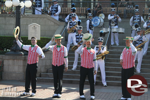 The Dapper Dans of Disneyland in their Holiday Costumes