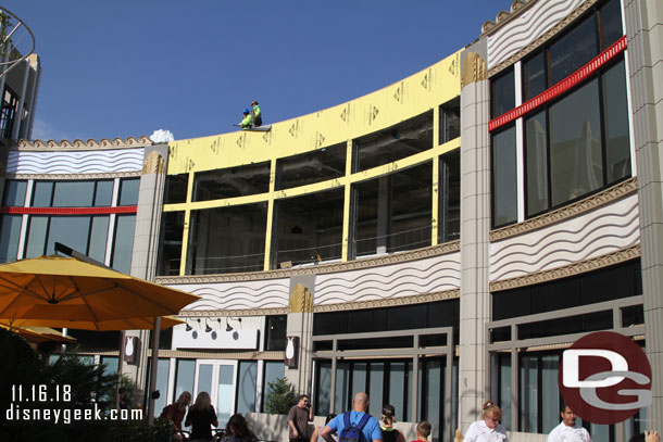 Work to close in the patio on the second floor is moving along.