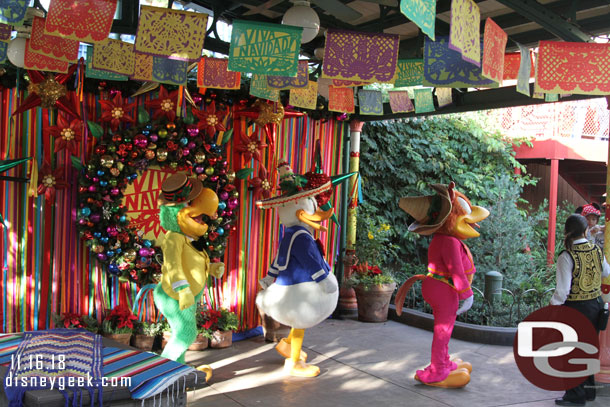 The Three Caballeros near by greeting too.