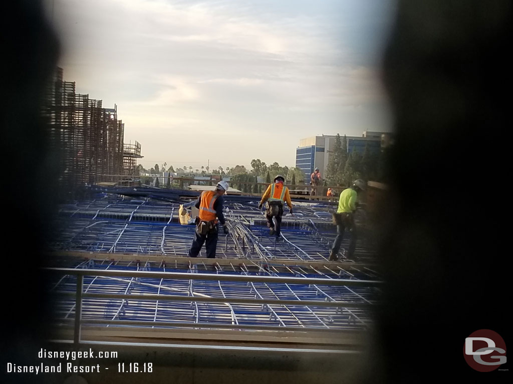 The 5th floor connection to the Mickey and Friends structure looks just about ready for concrete.