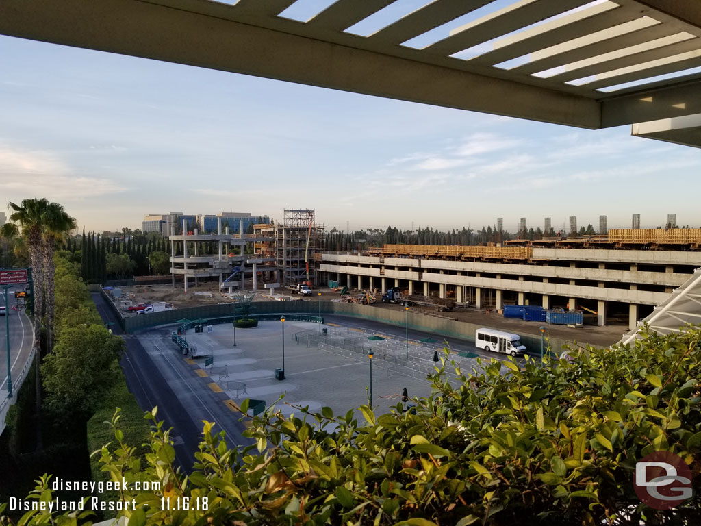 A wider look at the tram stop area.