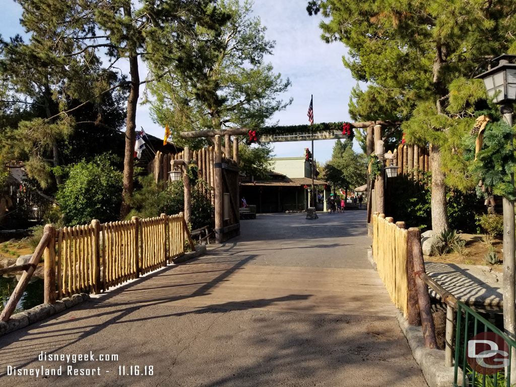 Making my way into a quiet Frontierland.