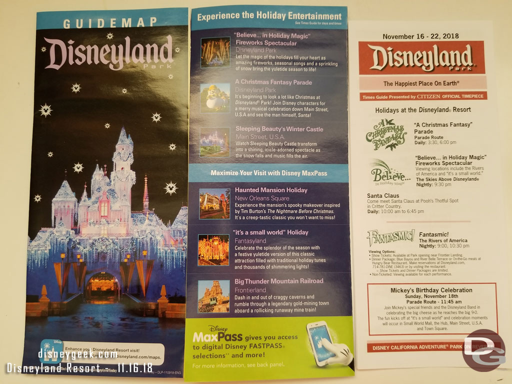 Speaking of the Times Guides, here is the current Disneyland Map and guide.