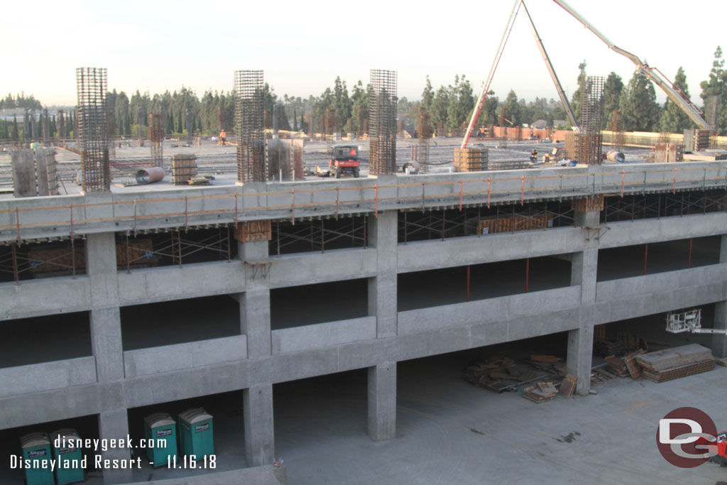 This morning they were pouring another section of the back portion of the 4th floor.