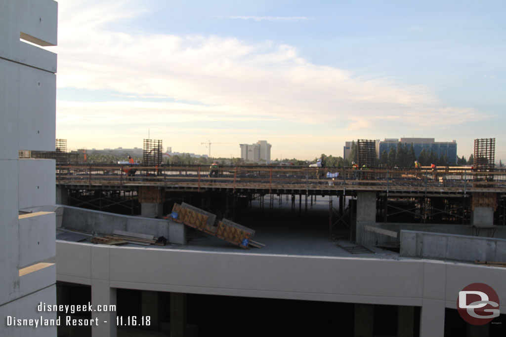 Looking across and into the 4th floor with the decking for the 5th floor taking shape.