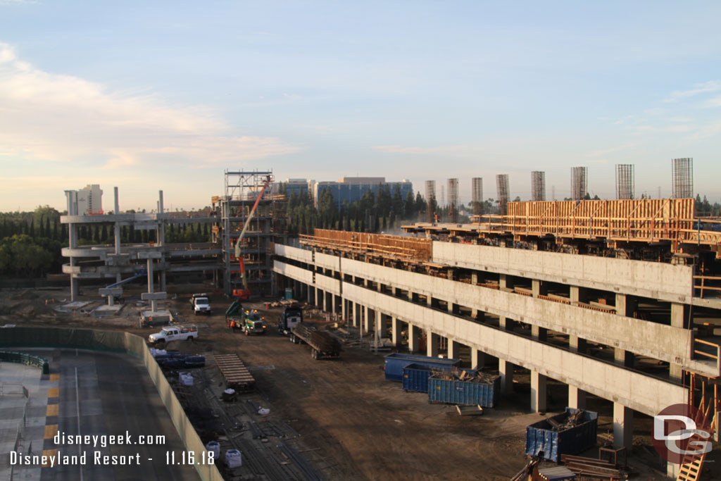 The tram stop side of the structure.