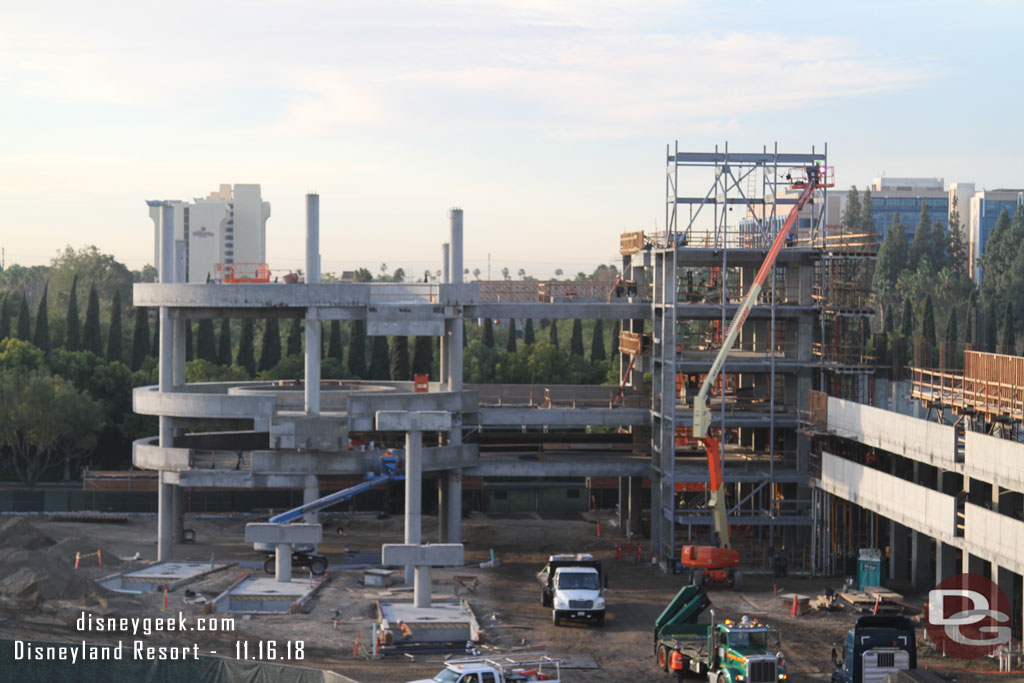 The escalator structure continues to grow.