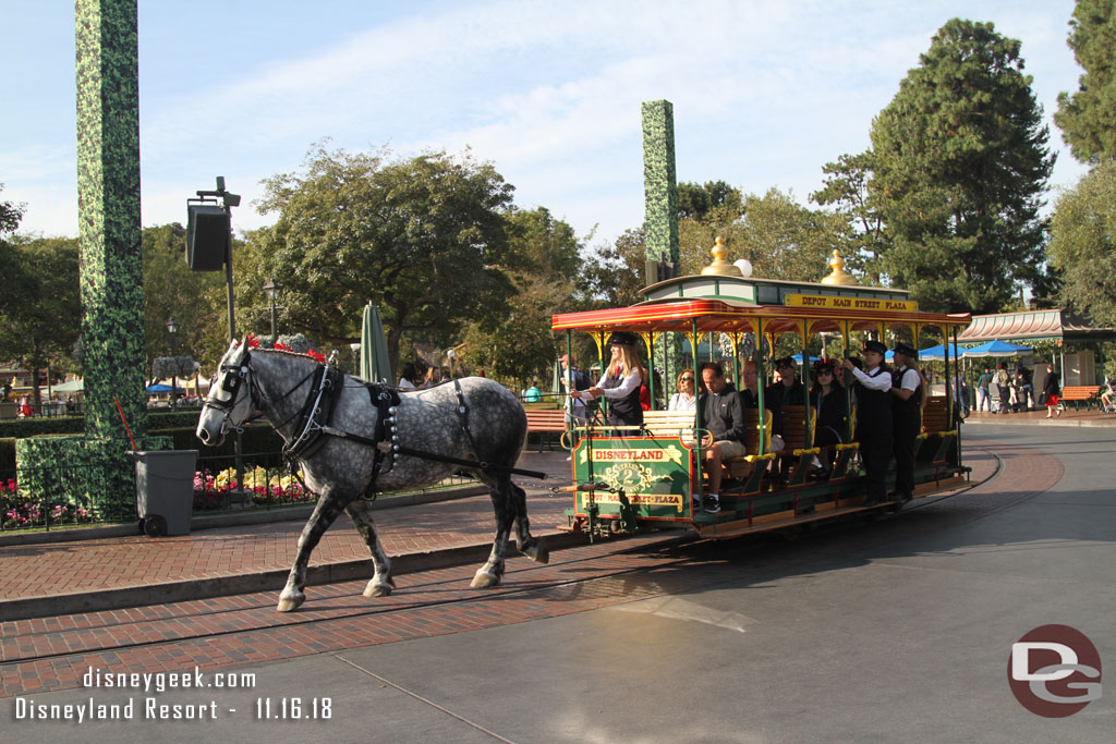 Passing through the hub as a trolley was jingling toward Town Square.