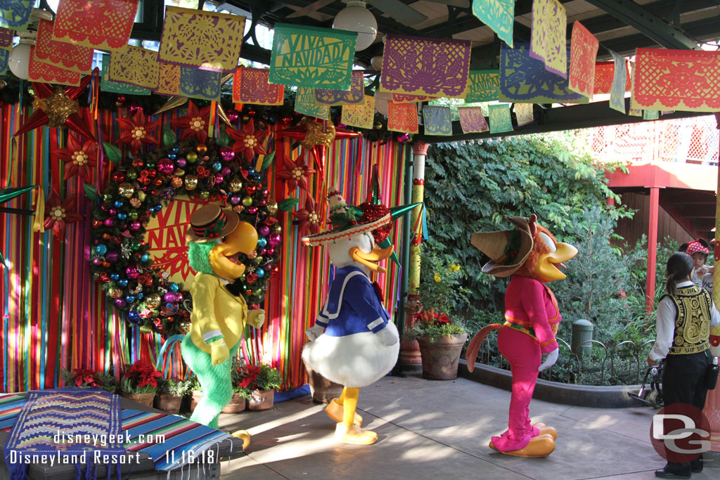 The Three Caballeros near by greeting too.