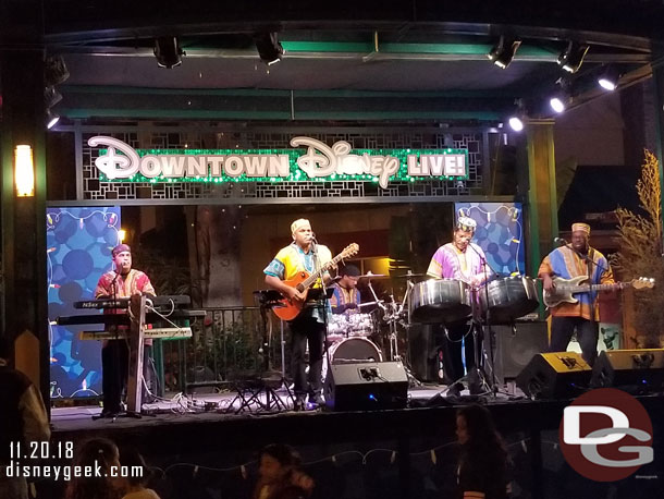 Island Raggae Band performing in Downtown Disney