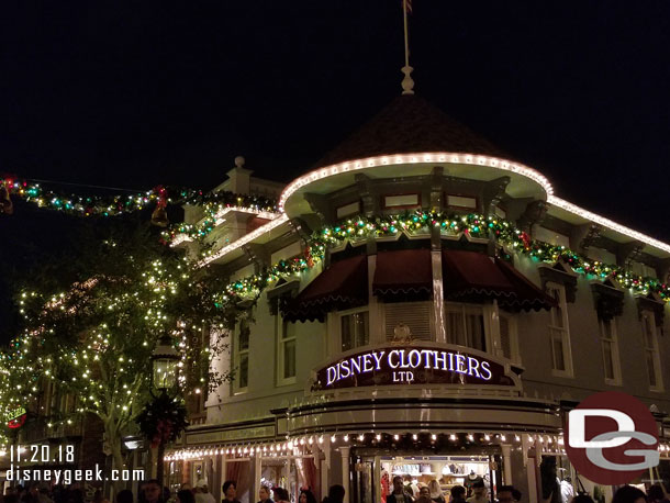 Main Street USA this evening.