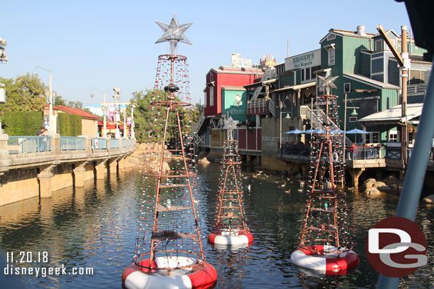 Walking by the Pacific Wharf area