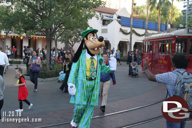 He was high fiving guests 