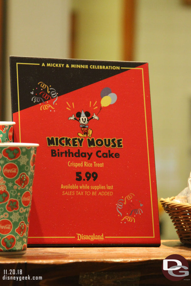 Some Mickey Mouse Birthday treats are still available.