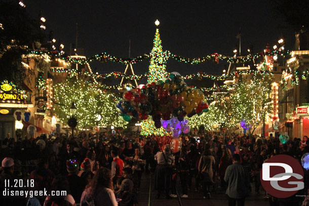 Found a spot for the 6pm A Christmas Fantasy Parade.