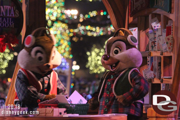 Chip and Dale in A Christmas Fantasy Parade at Disneyland