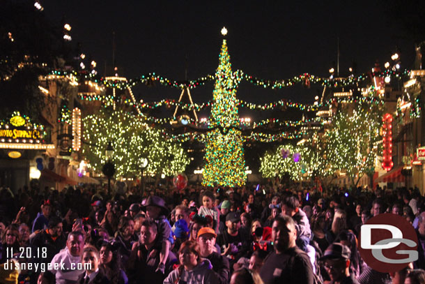 The crowd following the parade