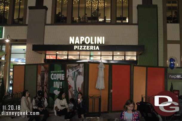 Napolini looks close to reopening.