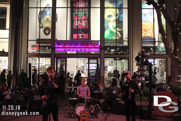 Streetlight Cadence performing in Downtown Disney