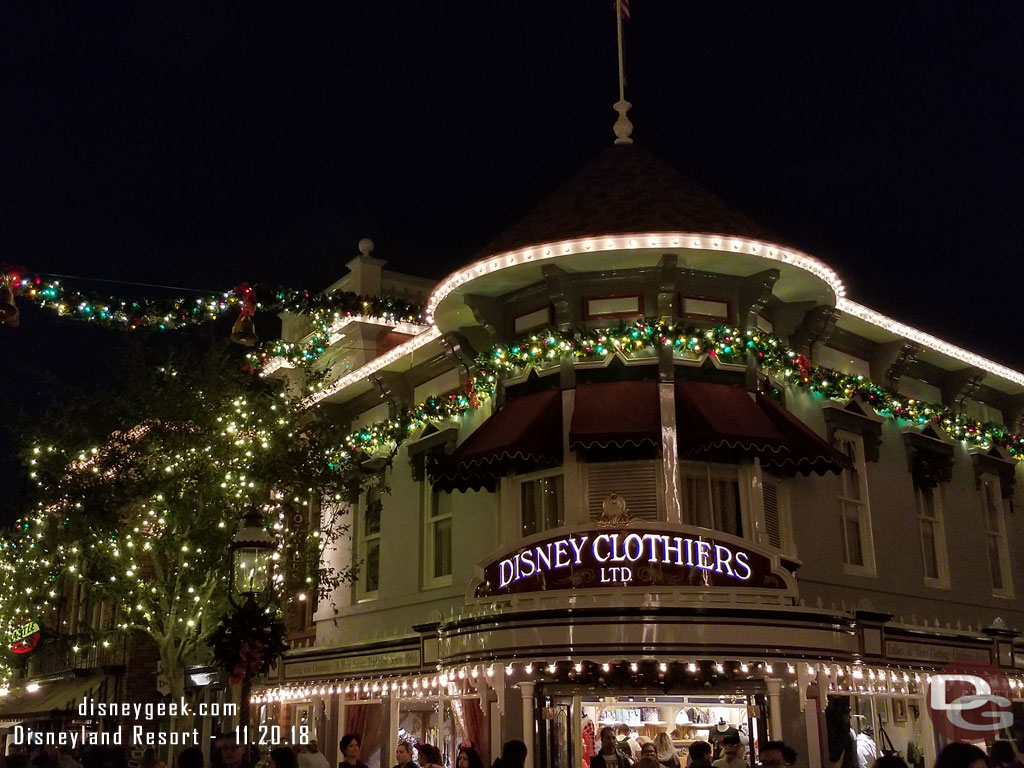 Main Street USA this evening.