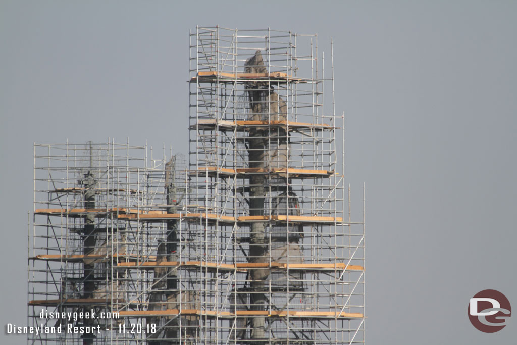 A closer look at the background spires.