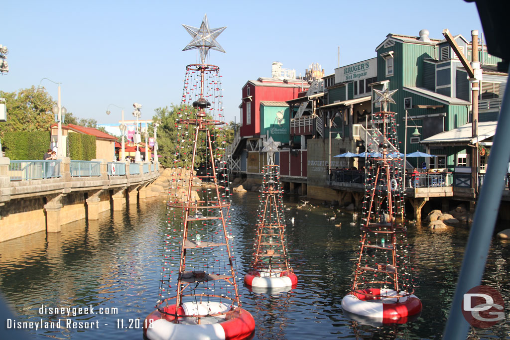 Walking by the Pacific Wharf area