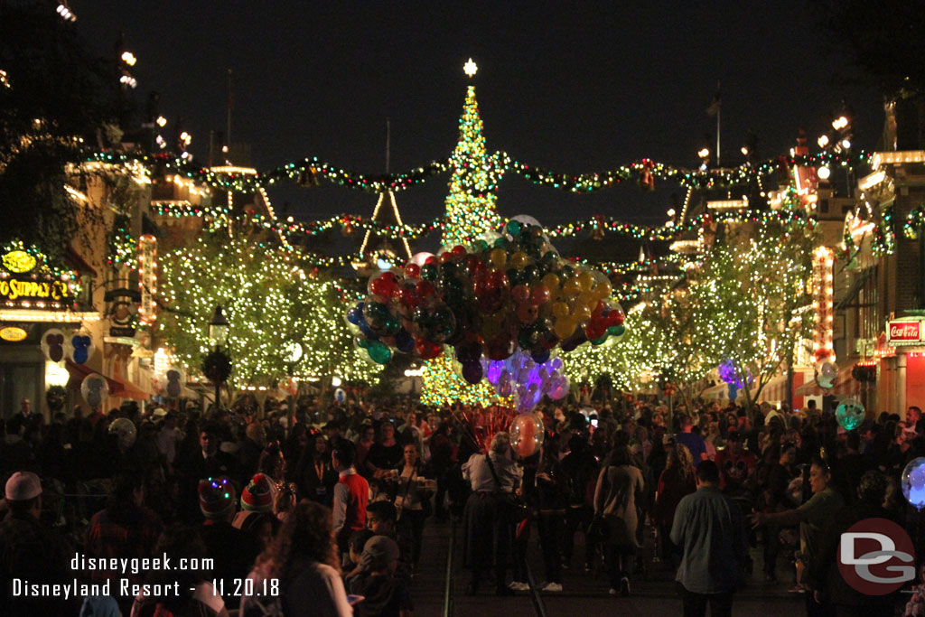 Found a spot for the 6pm A Christmas Fantasy Parade.