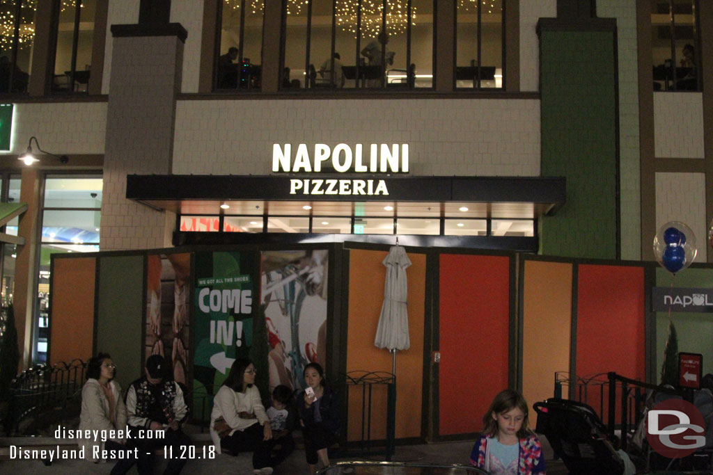 Napolini looks close to reopening.