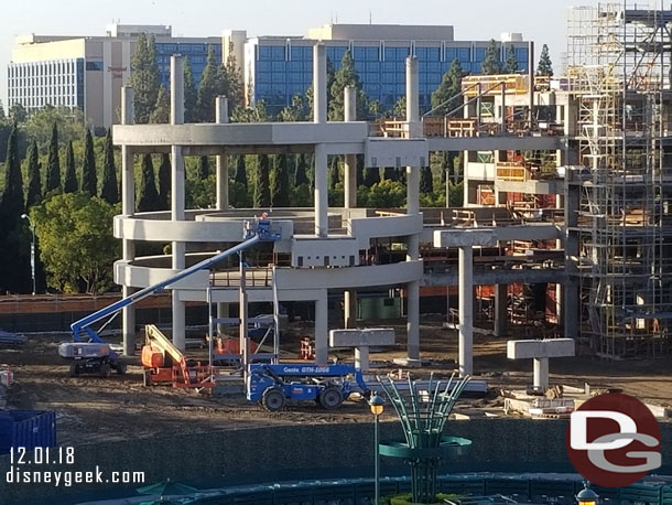 Another look at the new parking structure escalator area.