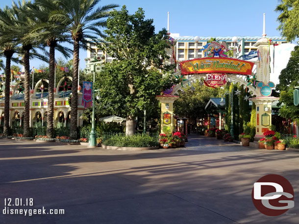 Walking through a quiet Paradise Gardens area.