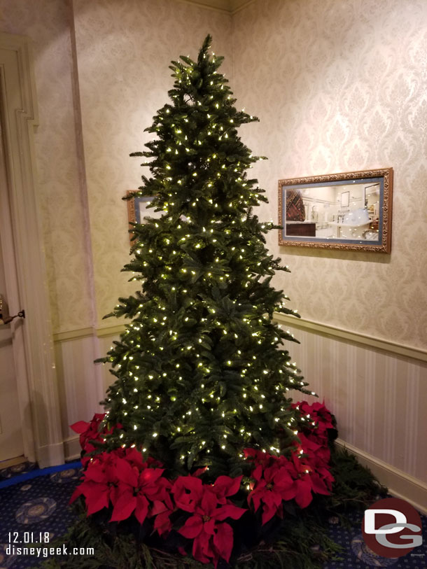 There were also several trees up in the lobby area, not sure if these are for the Candlelight ceremony (they use this as a reception area/green room) or for the season.