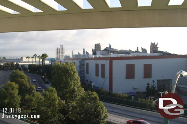 Looking toward Star Wars: Galaxy's Edge from the 5th floor.