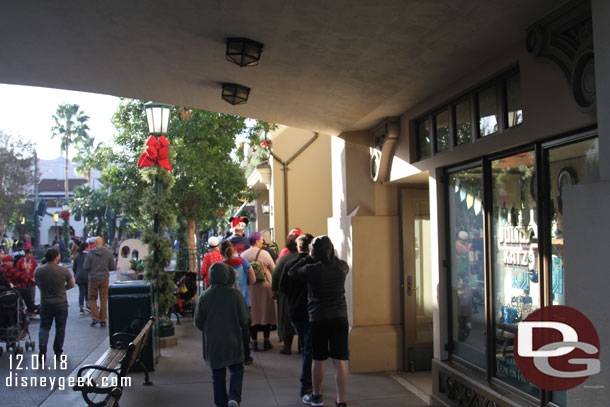 First stop today, Disney California Adventure.  This line is for Candy Canes (well wrist bands to buy candy canes).