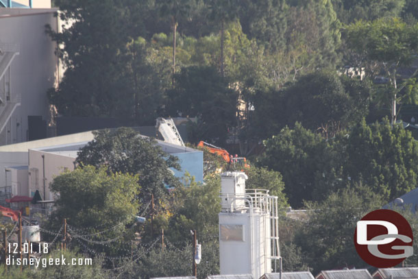 Looks like they have started to clear the trees and clovers around the restrooms and Fliks.