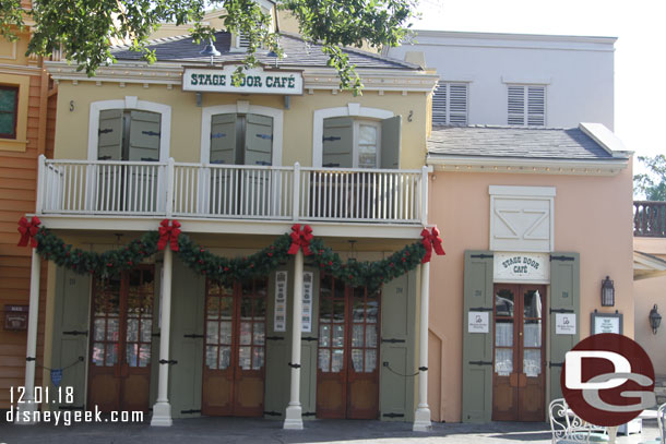 Stage Door Cafe this morning