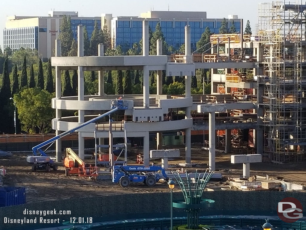 Another look at the new parking structure escalator area.