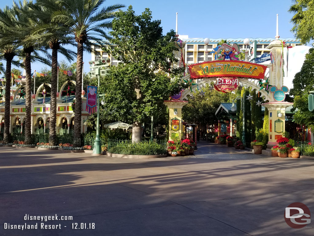 Walking through a quiet Paradise Gardens area.