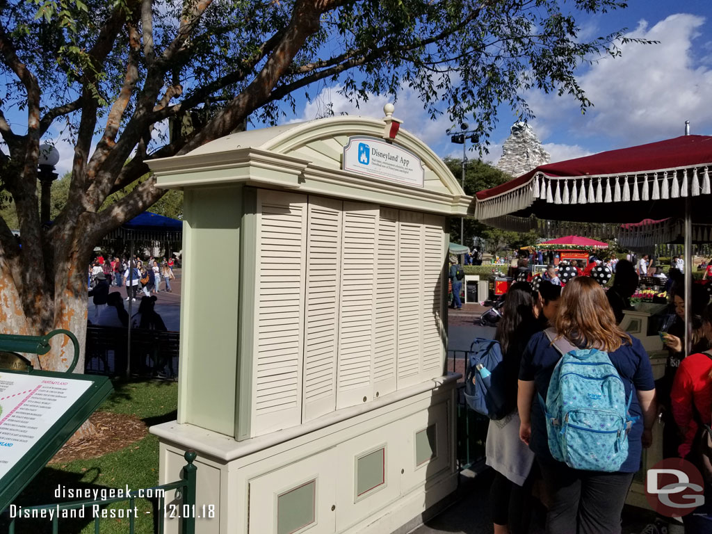 The wait times board still closed, this was around noon.