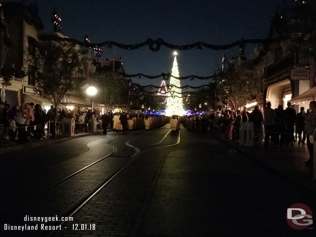 The procession continued on toward Town Square.  The street was kept clear of guests.