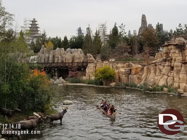 The canoes and both boats were in operation today.