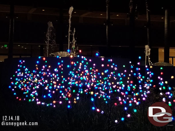 In front of the Fantasy Tower at the Disneyland Hotel.