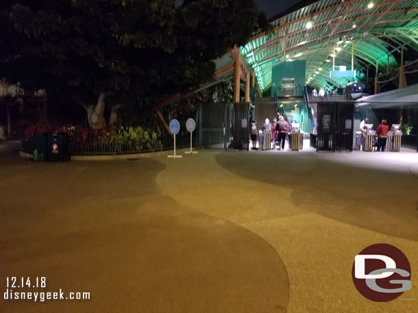 The walls are gone from near the Monorail station too. The queue area has been removed and it is just a large open space now.