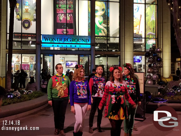 Holiday Harmony performing in Downtown Disney.