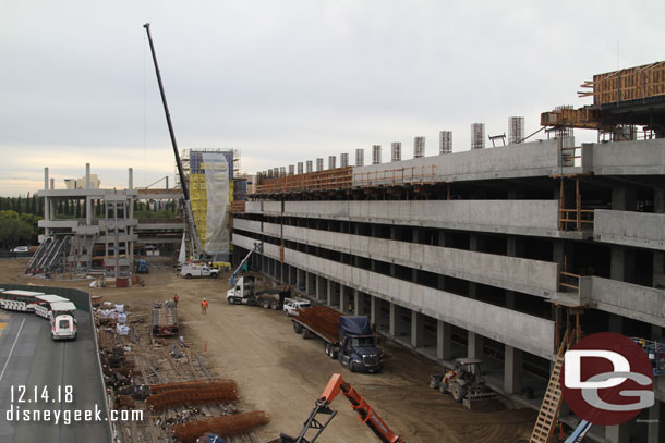 From near the elevators a look at the new structure.