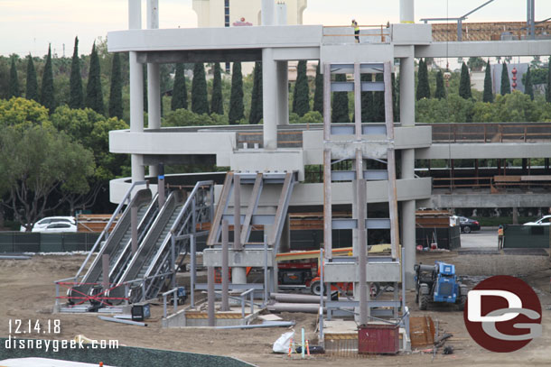 Escalators are being installed for the new structure.