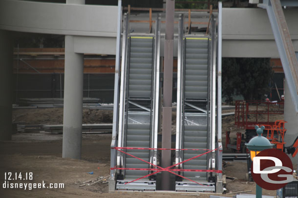 A look at the second floor escalators.