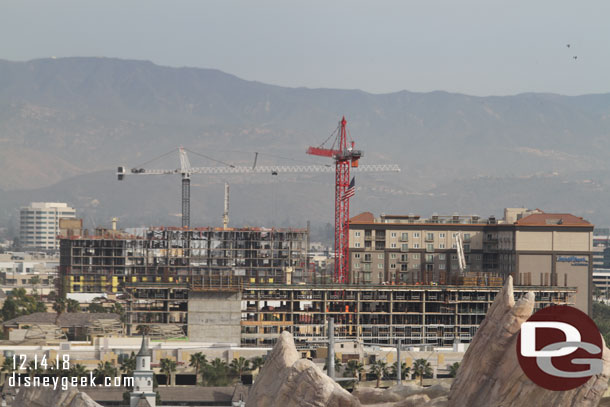 Looks to be a new hotel (non Disney) rising up in the distance.  I am not sure which one this is.